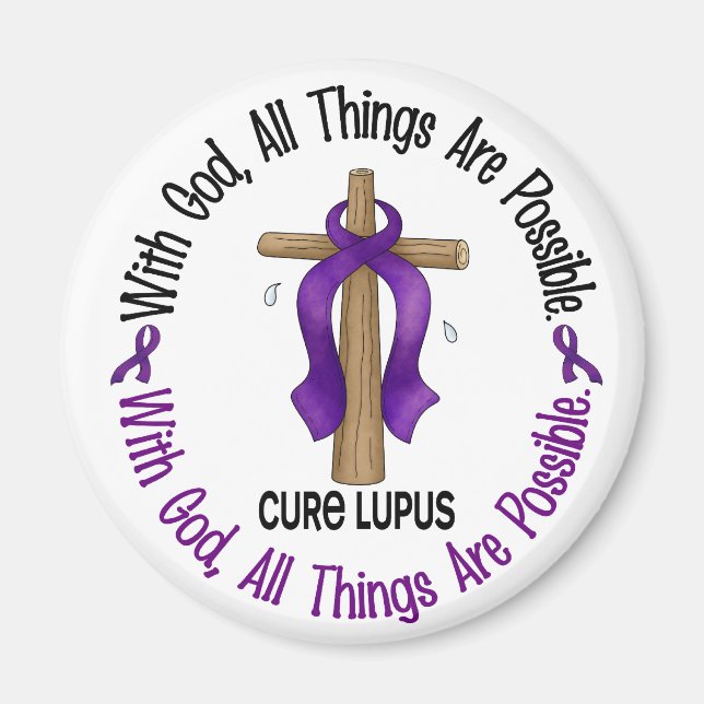 Imã COM T-Shirts E presentes em Lúpus CRUZADO DE DEUS (Frente)