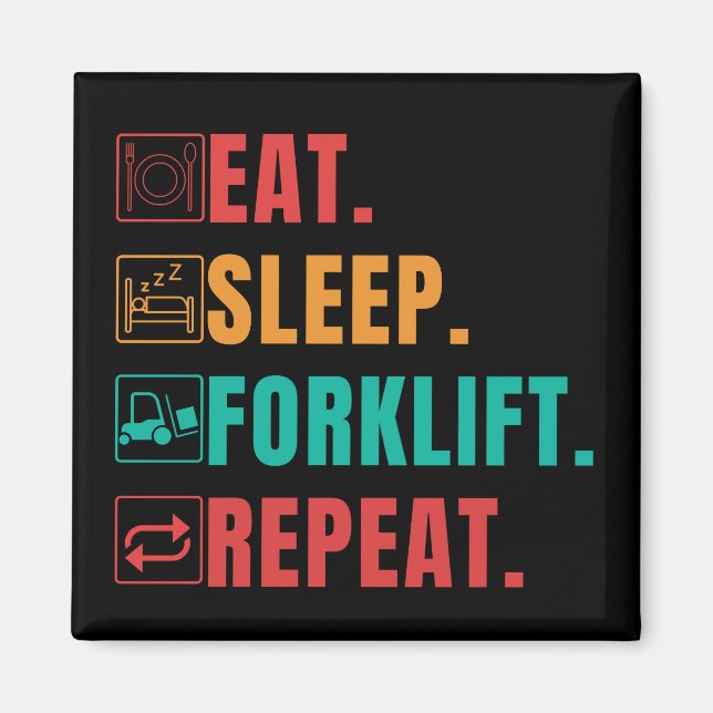 IMÃ COMA A REPETIÇÃO DO FORKLIFT DE SONO - OPERADOR DO (Frente)