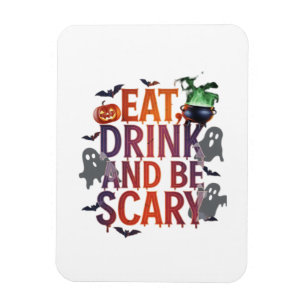 Ímã Coma Beba E Seja Assustador Festa de Halloween Des