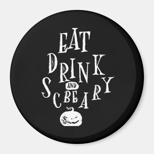 Imã Coma, Beba E Seja Assustador No Halloween Engraçad (Frente)