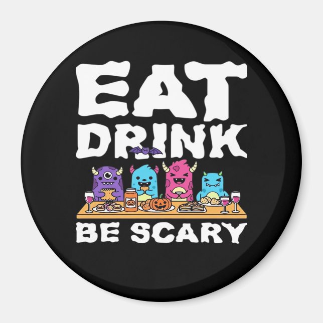 Imã Coma Beba Seja Assustador Monstro Halloween Criati (Frente)