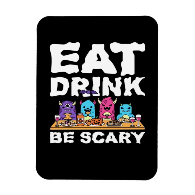 Ímã Coma Beba Seja Assustador Monstro Halloween Criati (Vertical)