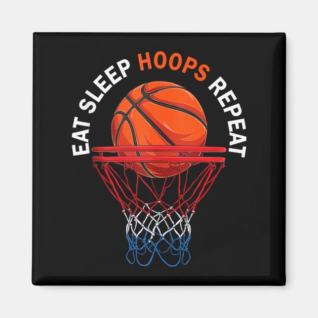 Imã Coma dormir argolas repita fã de basquete basquete (Frente)