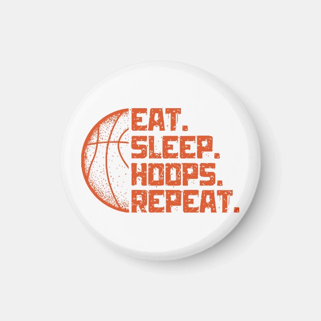 Imã Coma Dormir Hoops Repetir Cotações Engraçadas de B (Frente)