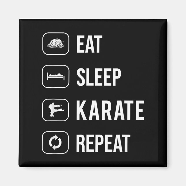 Imã Coma Dormir Karate Repetir - esporte - ninja - leg (Frente)