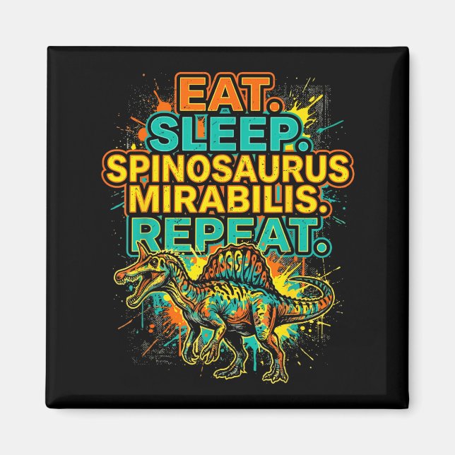 Imã Coma dormir spinosaurus mirabilis repetir salpicar (Frente)