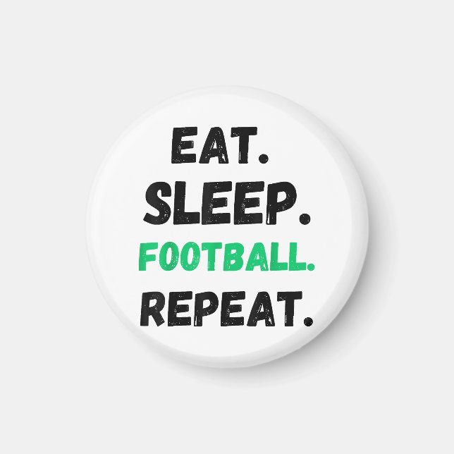 Imã Coma Futebol de Sono Repito Gato Comendo Futebol (Frente)