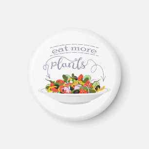 Imã Coma mais plantas com cartazes de motivação de sal