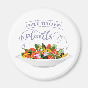 Imã Coma mais plantas com cartazes de motivação de sal