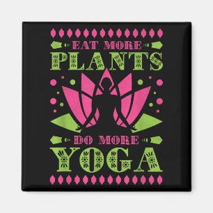 Imã Coma Mais Plantas Fazendo Mais Yoga, Vegan