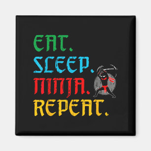 Imã Coma Ninja Repetir Divertido Fã de Artes Marciais