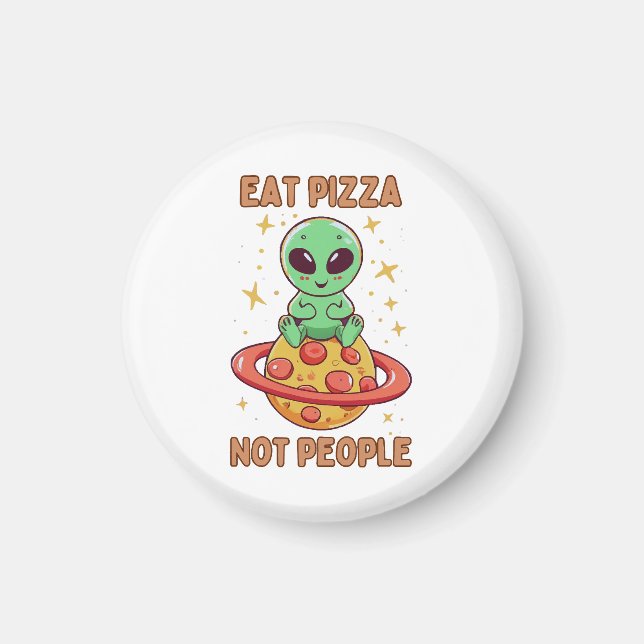 Imã Coma pizza não pessoas (Frente)
