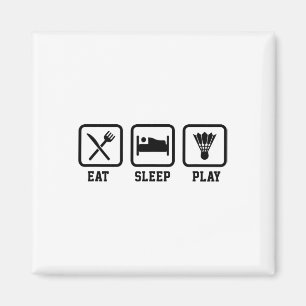 Imã Coma Sleep Jogue Badminton Player Shuttle Sports S