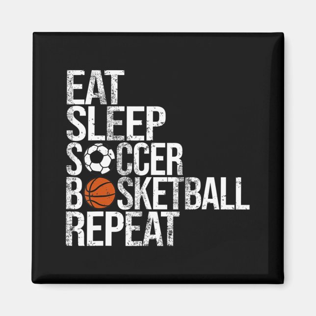 Imã Coma Sleep Soccer Basquete Repete Bola Divertida (Frente)