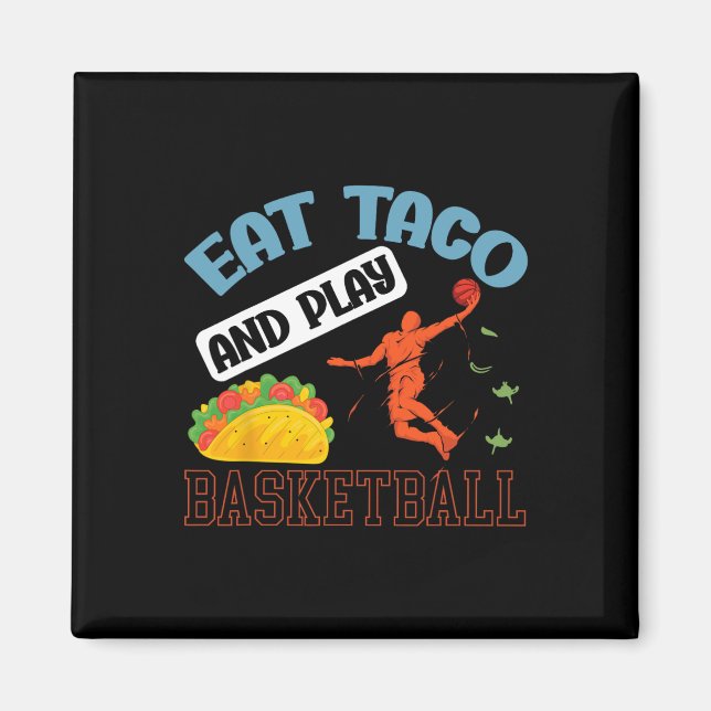 Imã Coma Taco E Jogue Bysketbyll México Cinco De Mayo (Frente)
