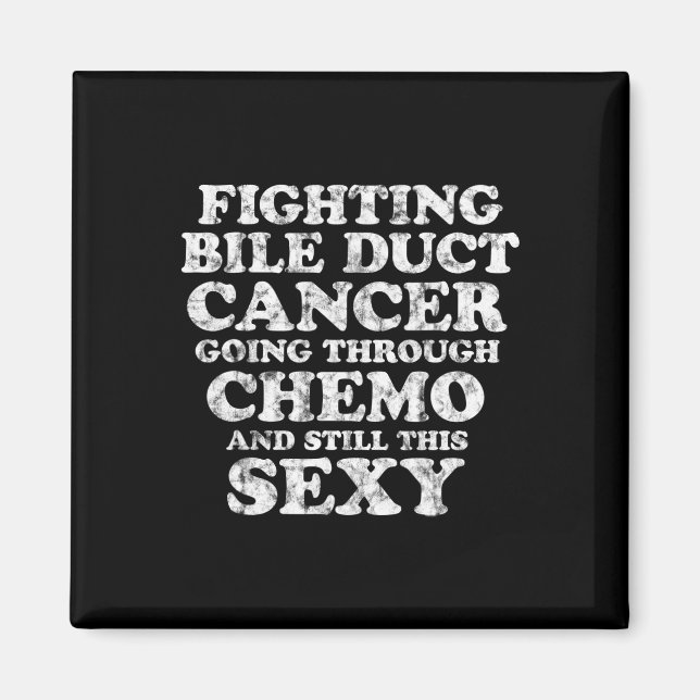 Imã Combate à Bile Duct Chemo Y Quote Inspiração (Frente)