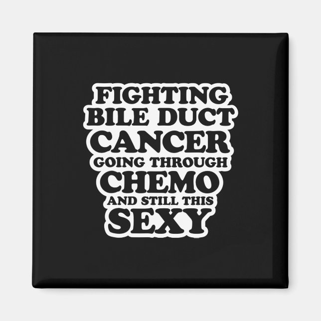 Imã Combate à Bile Duct Chemo Y Quote Inspiração (Frente)