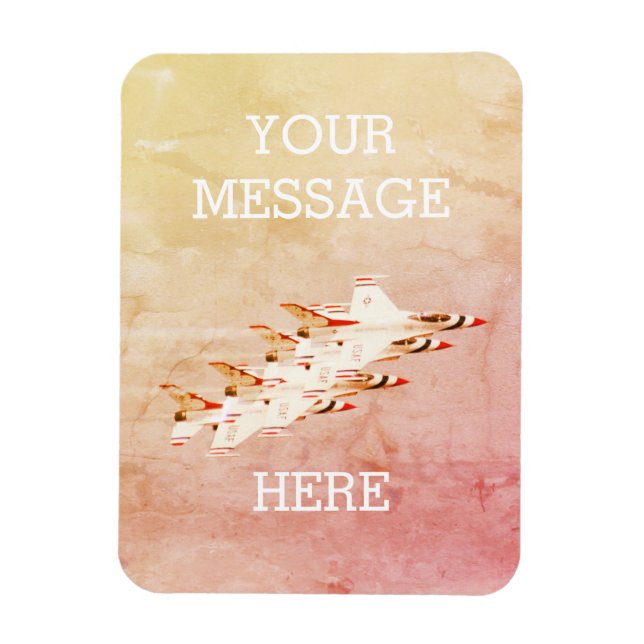 Ímã Combatente de Jet Thunderbird personalizável do US (Vertical)