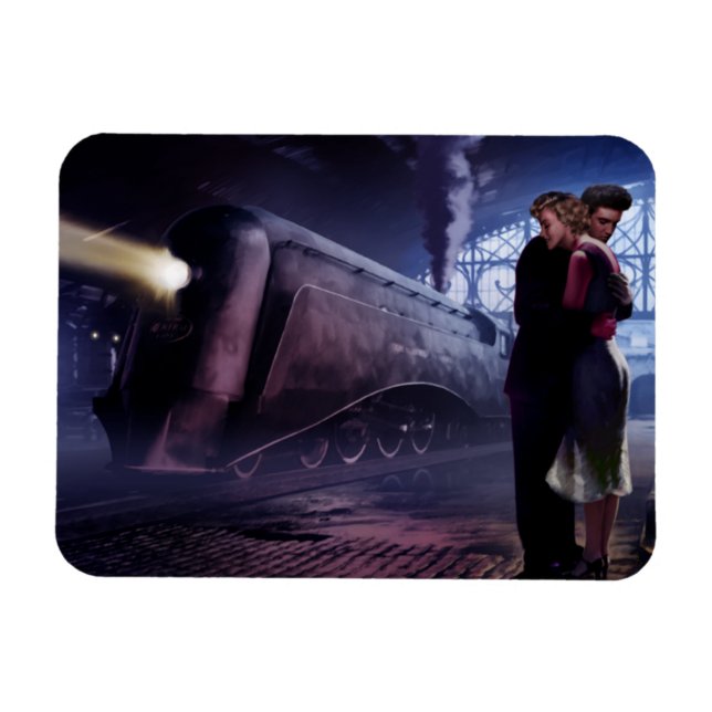 Ímã Comboio azul (Horizontal)