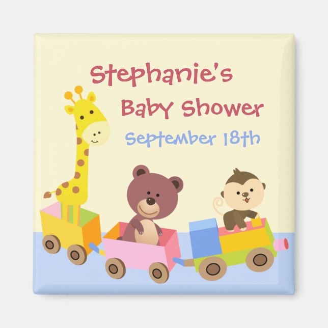 Imã Comboio de Brinquedo de animais bonitos Salve o ím (Frente)