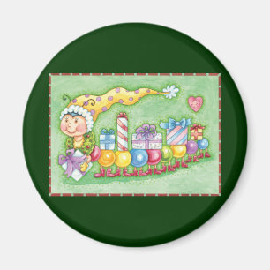 Imã Comboio de Caternas de Natal bonito com Presentes