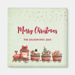 Imã Comboio de Natais vintages bonitos com Natal de Br