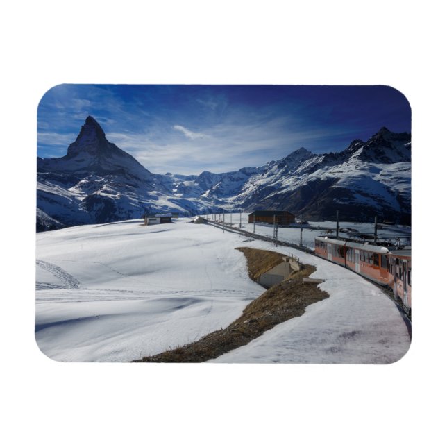 Ímã Comboio ferroviário de Gornergrat e Matterhorn em  (Horizontal)
