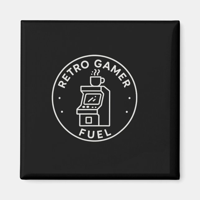 Imã Combustível de Gamer Retrô Café de Arcade de Jogos (Frente)