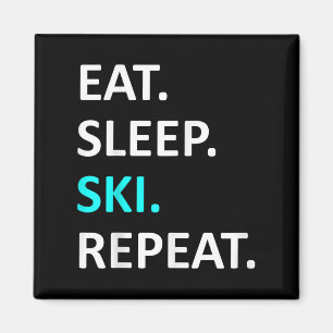 Imã Come Sleep Ski Repete Humor De Esqui Engraçado