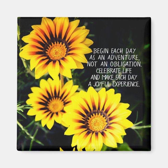 Imã Comece todos os dias como um ímã aventura (Frente)