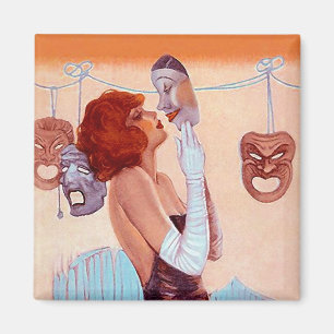 Imã COMEDY & TRAGEDY DRAMA MASCOS Glamor Girl Magnet