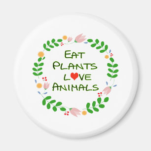 Imã comem plantas amam animais vegan brancos