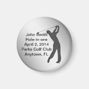 Imã Comemoração Golf Hole-in-one Personalizável