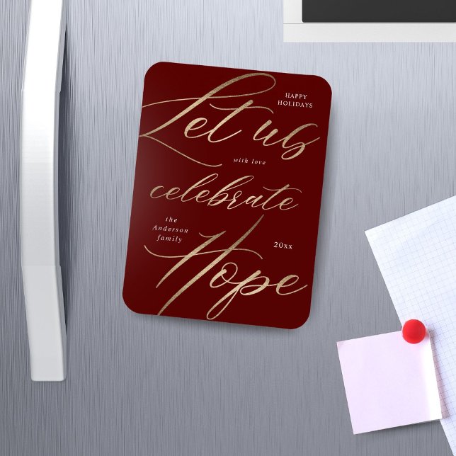 Ímã comemorar feriado da família de scripts de ouro de (Criador carregado)