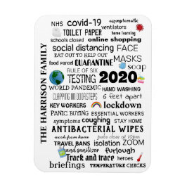 Ímã Comemorativa da Pandemia Mundial Personalizada Cov