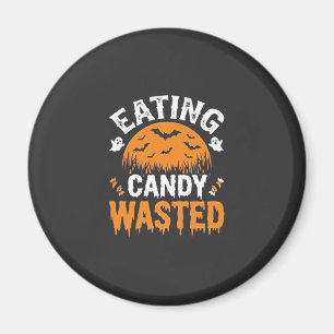 Imã Comendo Doce Desperdiçou o Design de Halloween_1