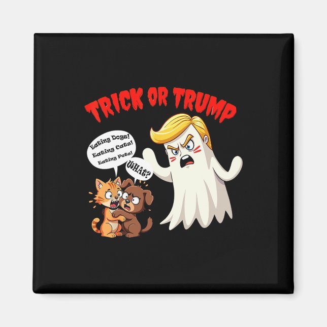 Imã Comendo O Truque Dos Cães Ou O Trump Engraçado 202 (Frente)
