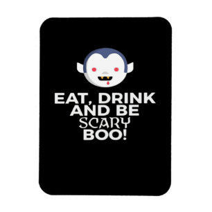 Ímã Comer Beber Boo Assustador Design Criativo Hallowe