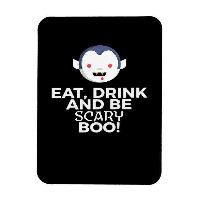 Ímã Comer Beber Boo Assustador Design Criativo Hallowe (Vertical)