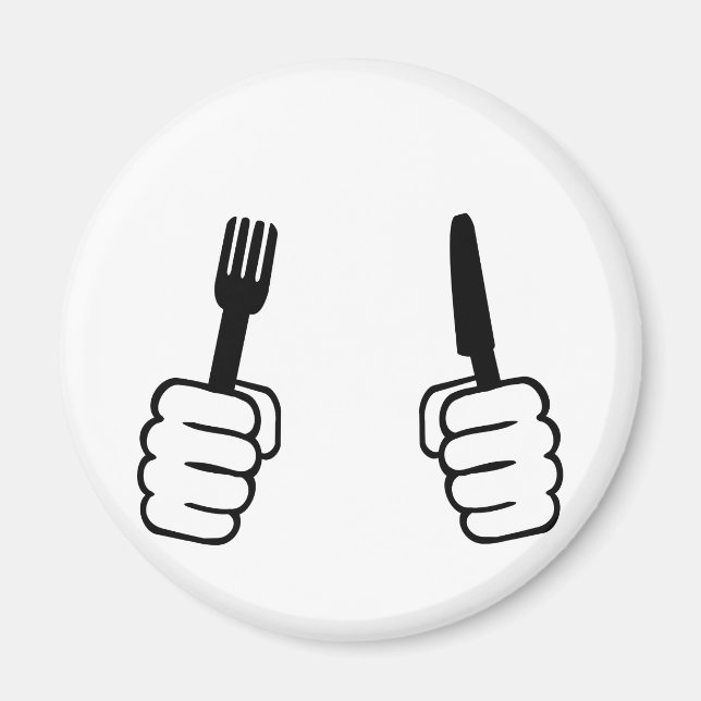 Imã Comer - cutelaria (Frente)
