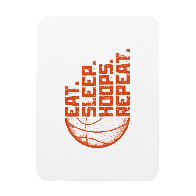 Ímã Comer Dormir Basquete Repetir Citações Engraçadas  (Vertical)