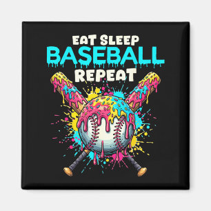Imã Comer Dormir Beisebol Repetir Piada Gota de Sorvet