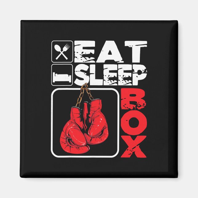 Imã Comer Dormir Caixa - Amante de Boxe Academia Boxea (Frente)