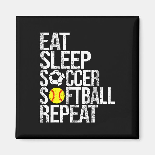 Imã Comer Dormir Futebol Softll Repetir Divertido Ll  (Frente)