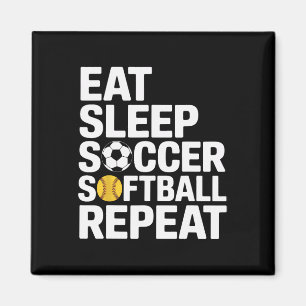 Imã Comer Dormir Futebol Softll Repita Treinador Mães