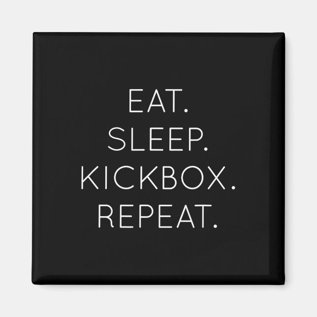 Imã Comer Dormir Kickbox Repetir - Kick Boxing Engraça (Frente)