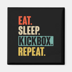 Imã Comer Dormir Kickbox Repetir - Retro Vintage Kickb