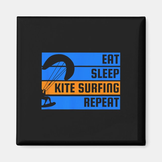 Imã Comer Dormir Kite Surfing Repetir Kite Surfer  (Frente)
