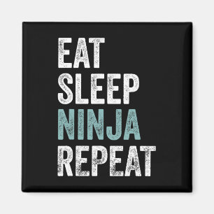 Imã Comer Dormir Ninja Repetir Roupa de Karate Engraça
