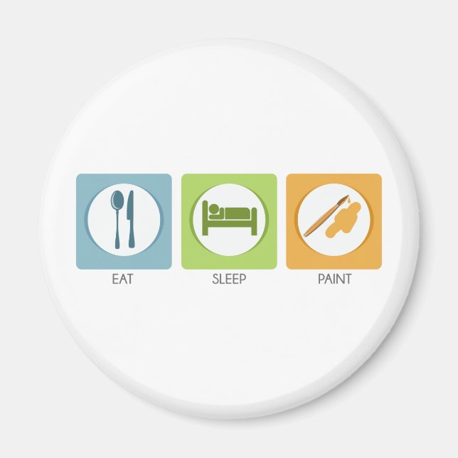 Imã Comer Dormir Pintar (Frente)